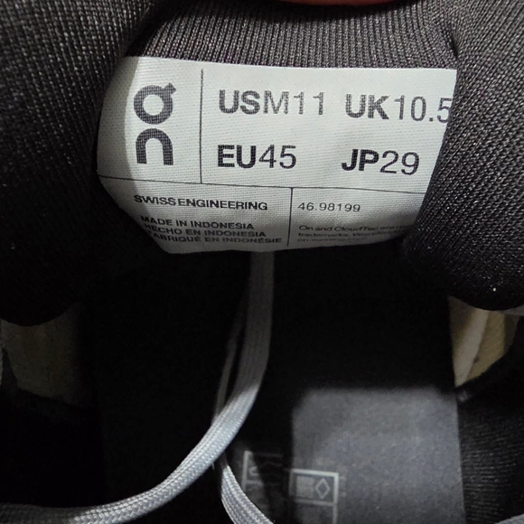 On Running Men's Cloudrunner Shoes - White with Orange Accents - Picture 4 of 4